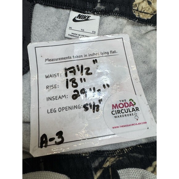 Nike Men's medium Black floral Gold Jogger Pants sweatpants comfy white SIZE XL - Picture 10 of 10